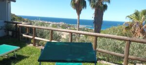 Solarium privato in morbida erba con lettini prendisole a disposizione. Relax assoluto